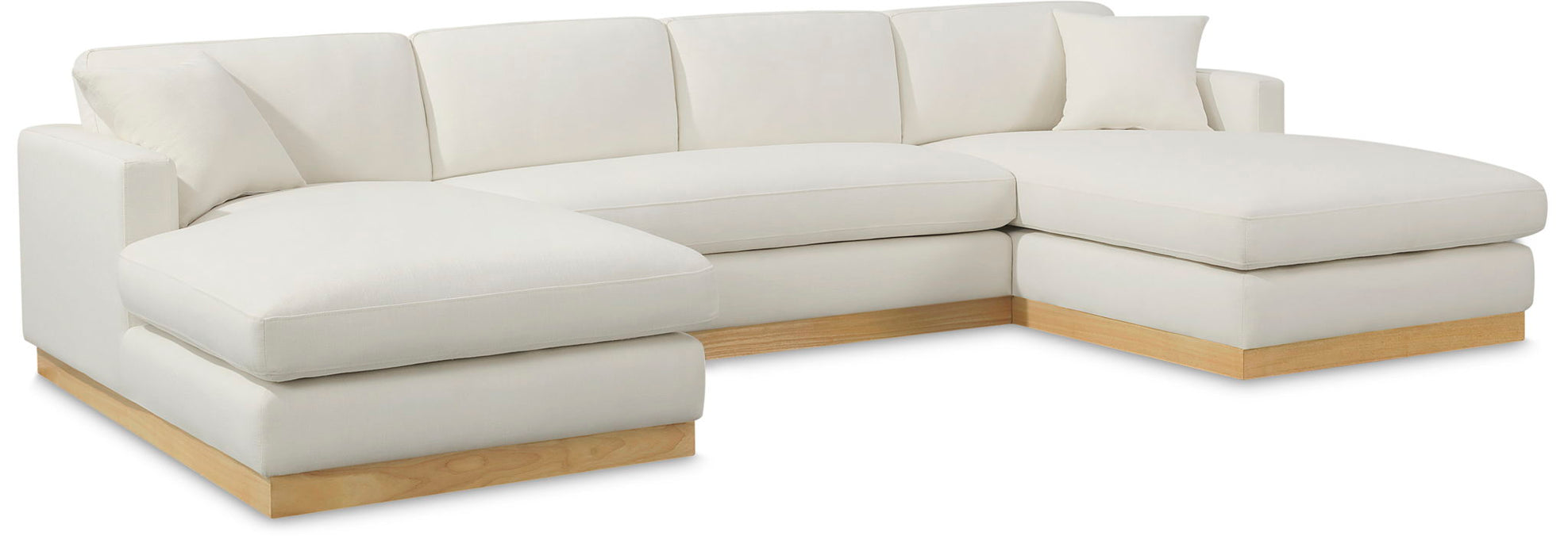 Johanna 127" Linen Textured Fabric Upholstered Sectional