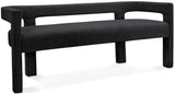 Athena Boucle Fabric Upholstered Bench