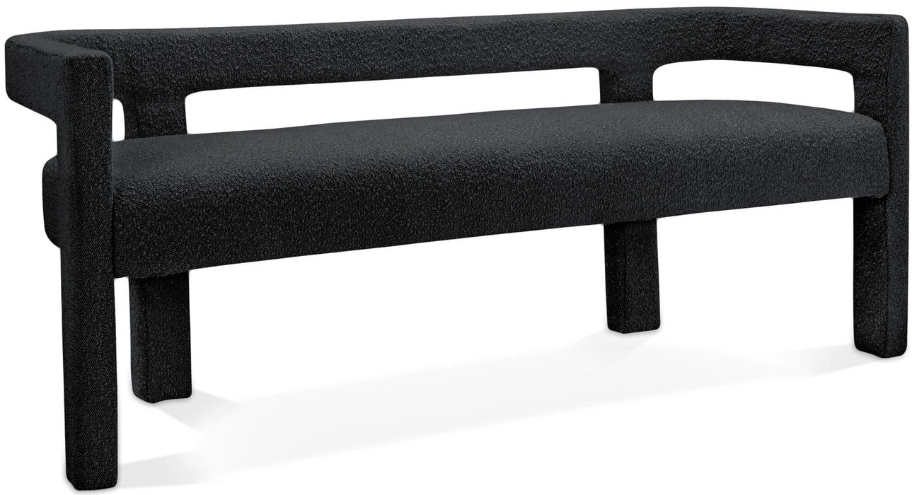 Athena Boucle Fabric Upholstered Bench