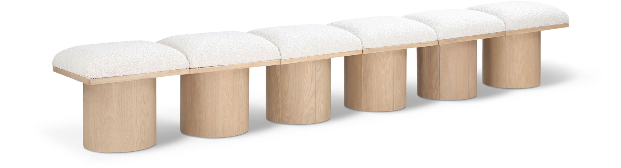 Pavilion Boucle Fabric Upholstered 6pc. Modular Bench