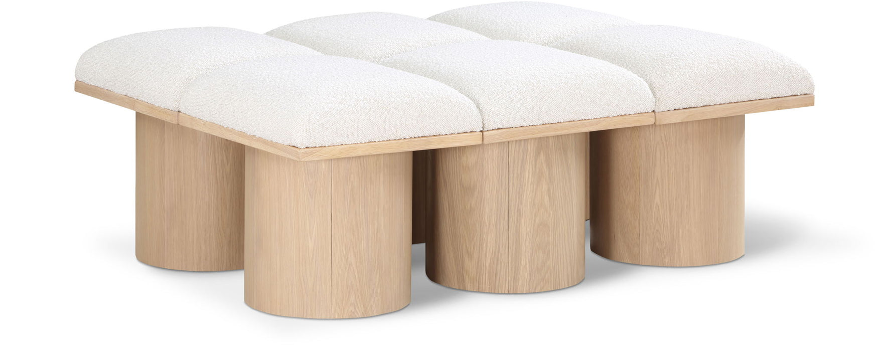 Pavilion Boucle Fabric Upholstered 6pc. Modular Bench