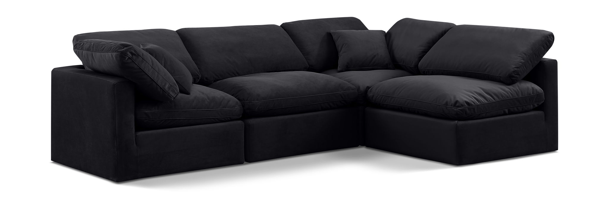 Indulge 105" Velvet Upholstered 4pc. Modular Sectional