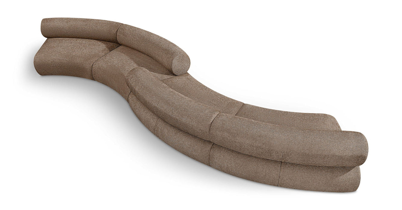 Bale 202" Chenille Fabric Upholstered 4 Pc. Modular Sectional