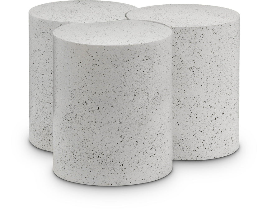 Dimple Terrazzo Pattern Iron Nesting 3pc. Modular Coffee Table