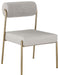 Carly Boucle Fabric And Vegan Leather Upholstered Dining Chair