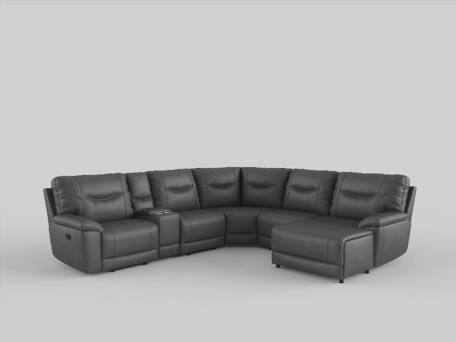 Columbus (6)6-Piece Modular Reclining Sectional with Right Chaise