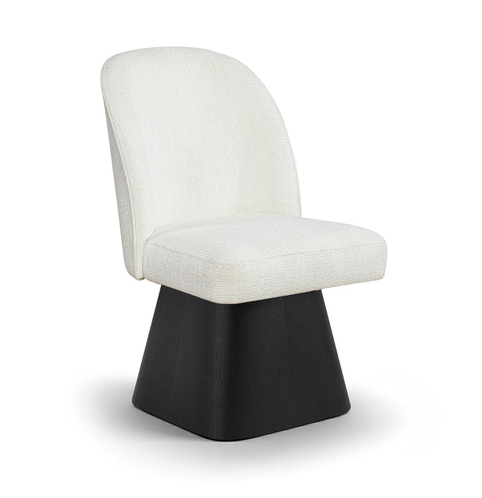 Marlowe Linen Textured Fabric Upholstered Dining Side Chair