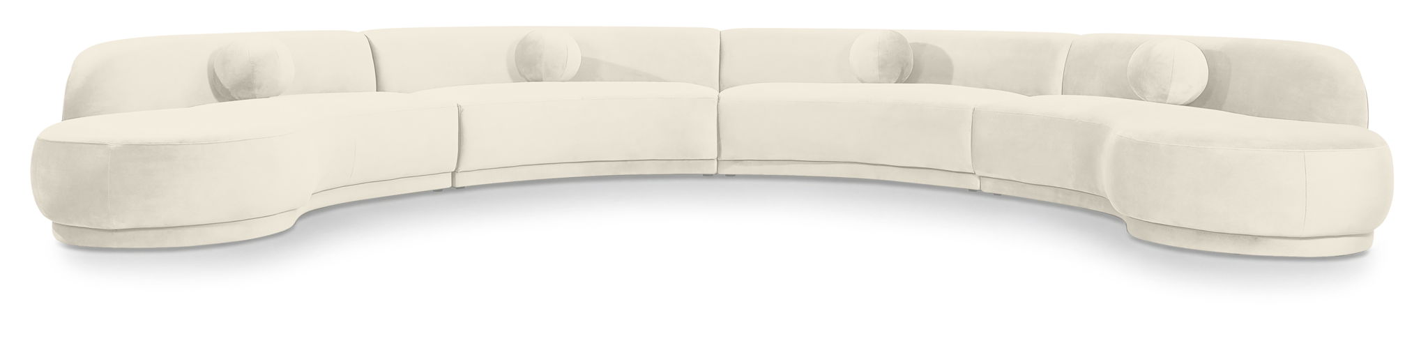Avra 189" Velvet Performance Fabric Upholstered Sectional