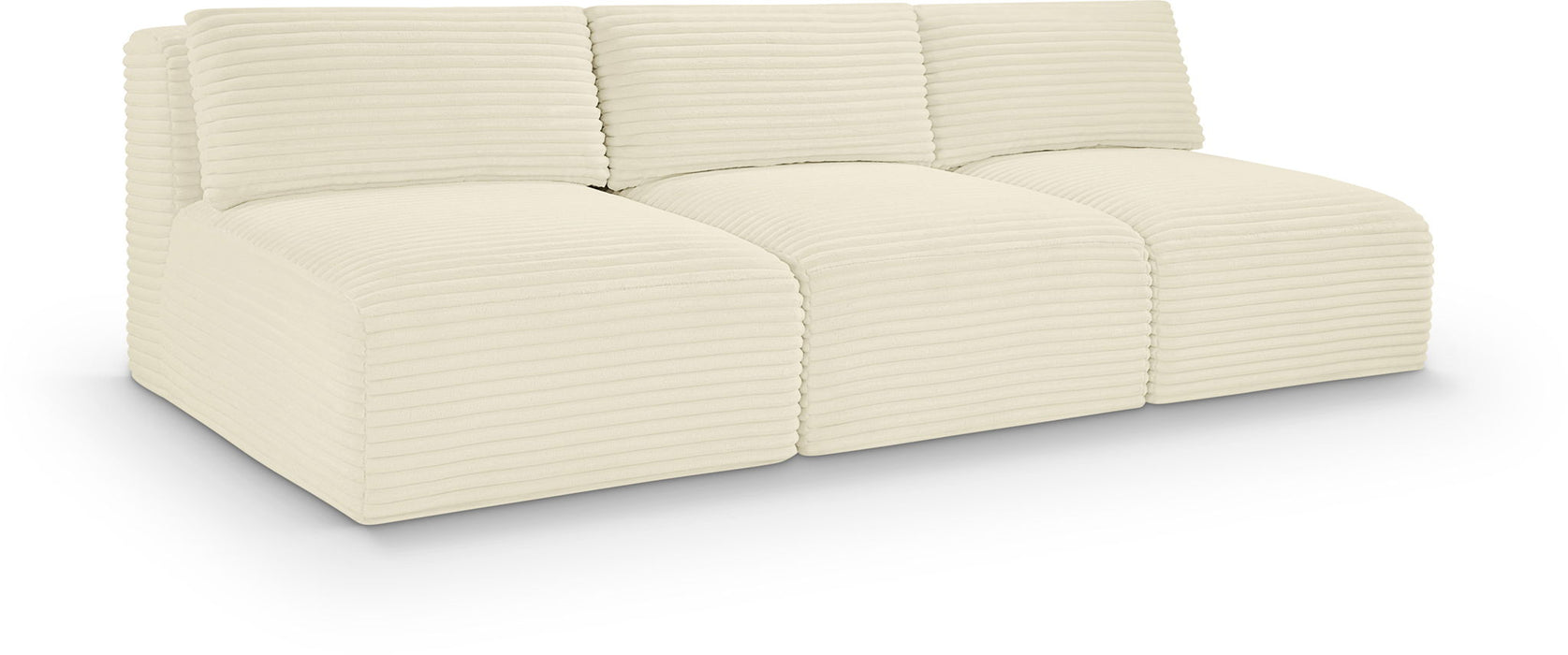 Shaggy 93" Corduroy Performance Fabric Upholstered Modular Sofa