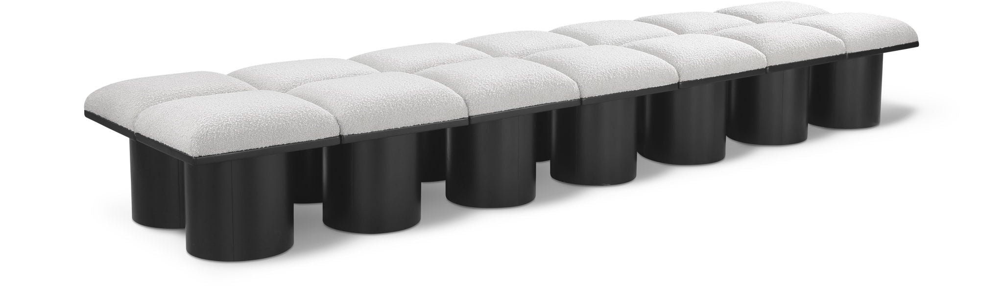 Pavilion Boucle Fabric Upholstered 14pc. Modular Bench