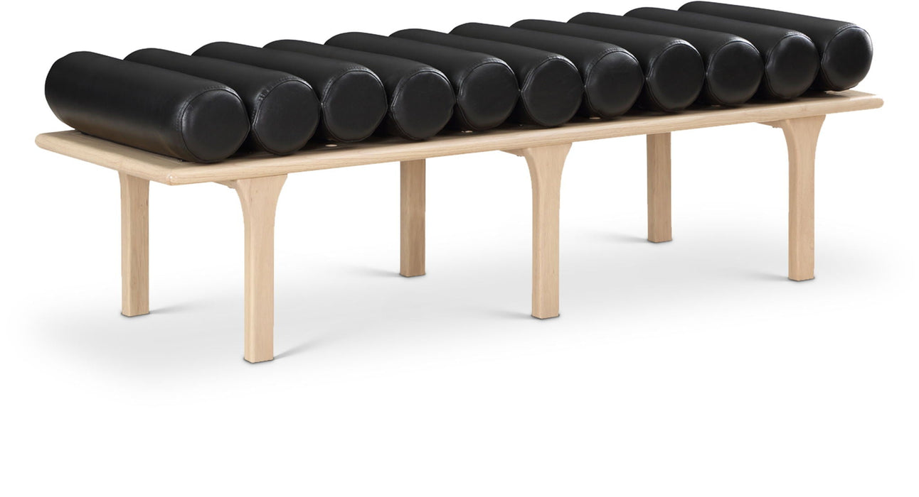Landon Vegan Leather Upholstered Bench