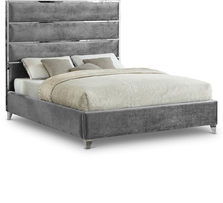 Zuma Velvet Upholstered Bed