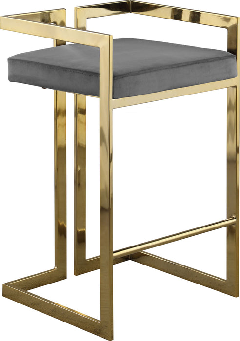 Ezra Velvet Upholstered Counter Stool