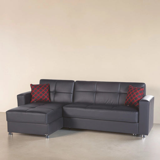 ELEGANT Sectional (Black Leather)