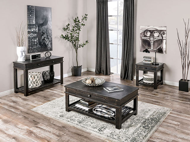 McAllen Sofa Table - Rustic Black
