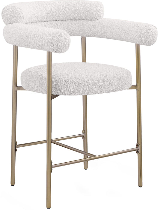 Blake Boucle Fabric Upholstered Counter Stool