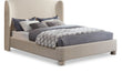 Penny Linen Textured Fabric Upholstered Bed