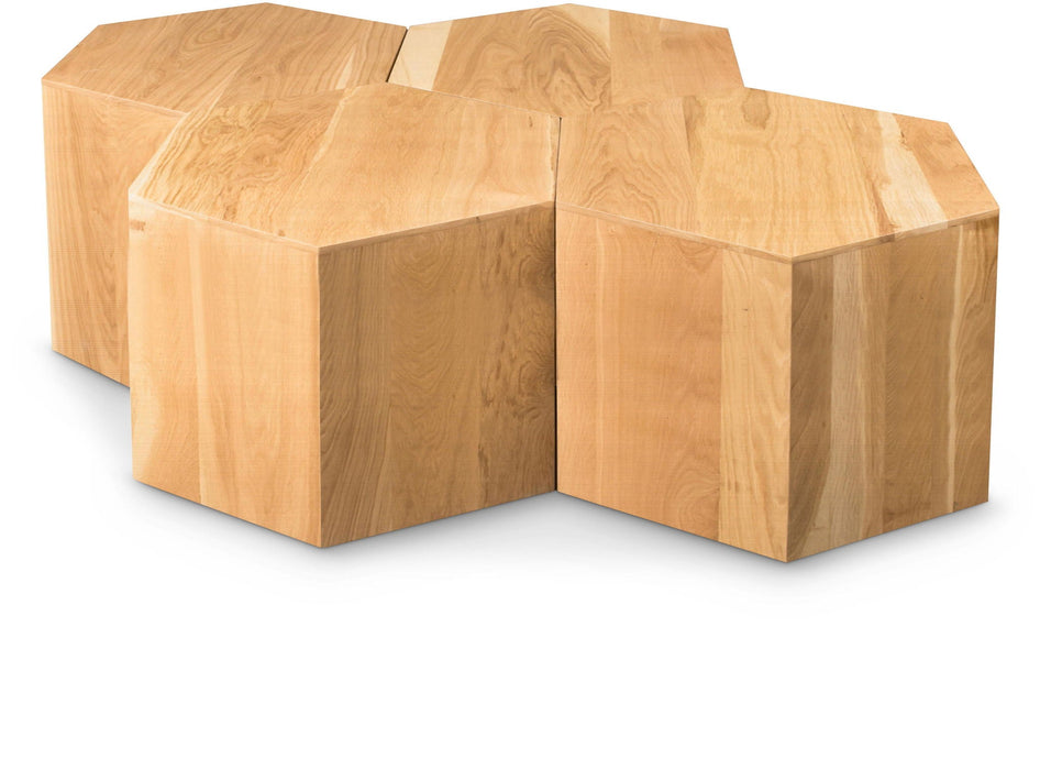 Eternal Oak Wood 4pc. Modular Coffee Table