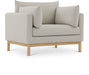 Langham Linen Textured Fabric Upholstered Chair
