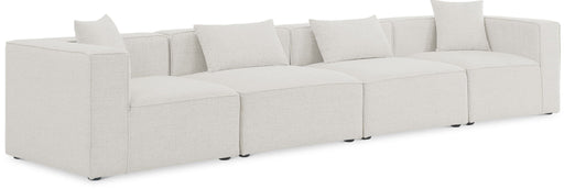 Cube 144" Fabric Upholstered 4pc. Modular Sofa