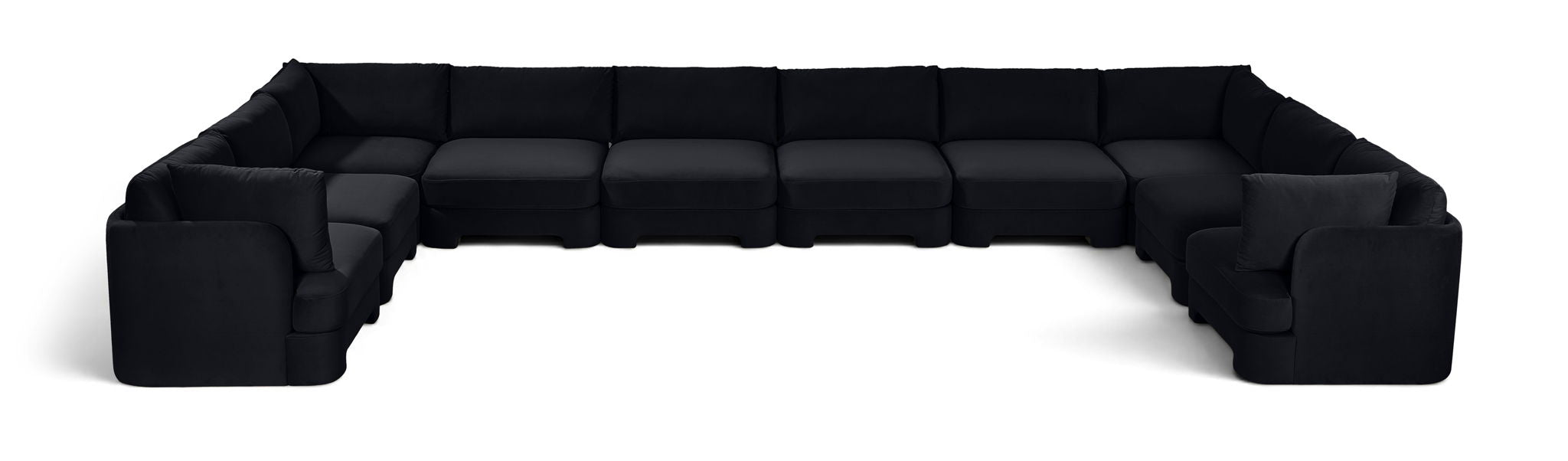 Seccional modular tapizado de terciopelo de alto rendimiento Hammond de 222" de 10 piezas