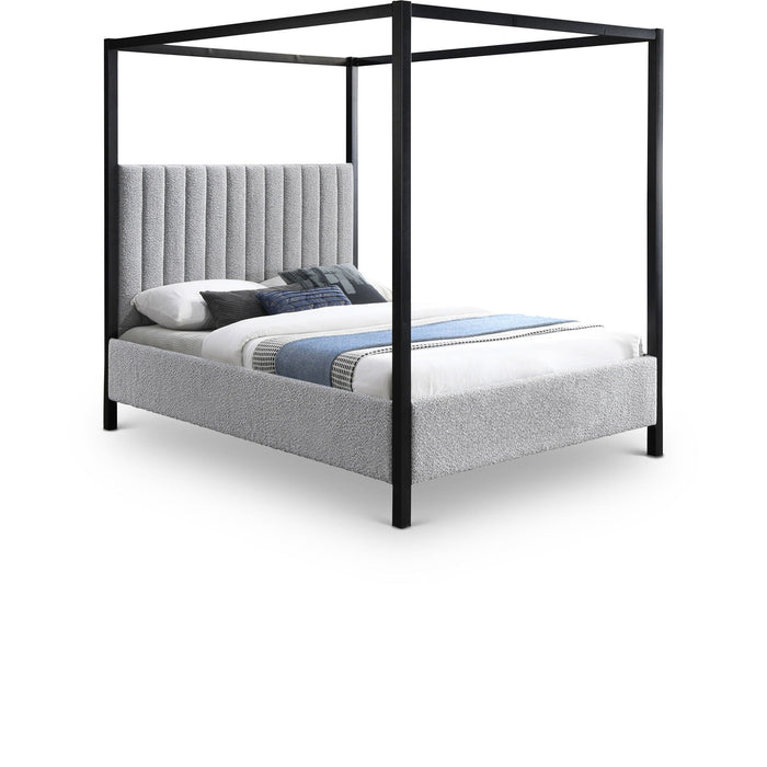 Kelly Boucle Fabric Upholstered Bed