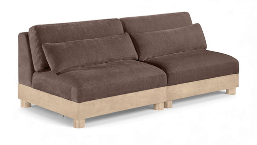 Turin 80" Chenille Fabric Upholstered 2pc. Modular Loveseat