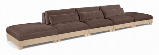 Turin 200" Chenille Fabric Upholstered 5pc. Modular Sofa