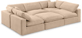 Comfy 119" Velvet Upholstered 6pc. Modular Sectional