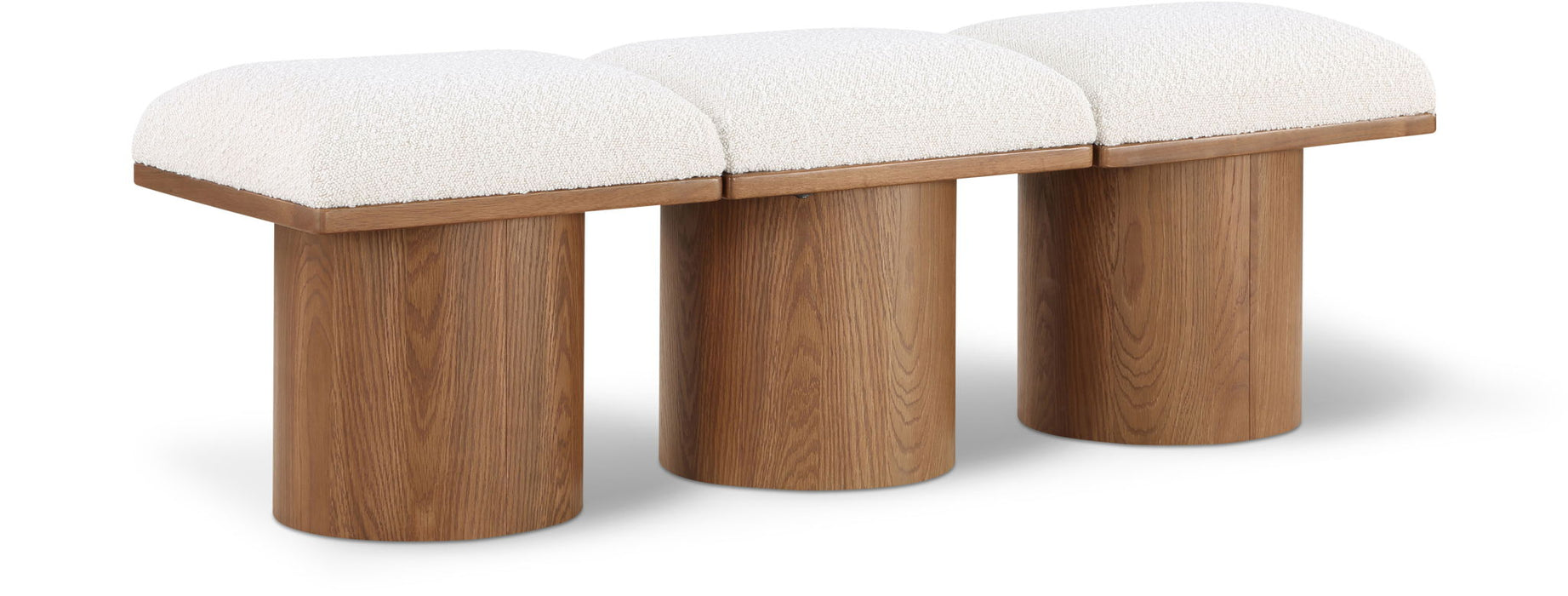 Pavilion Boucle Fabric Upholstered 3pc. Modular Bench