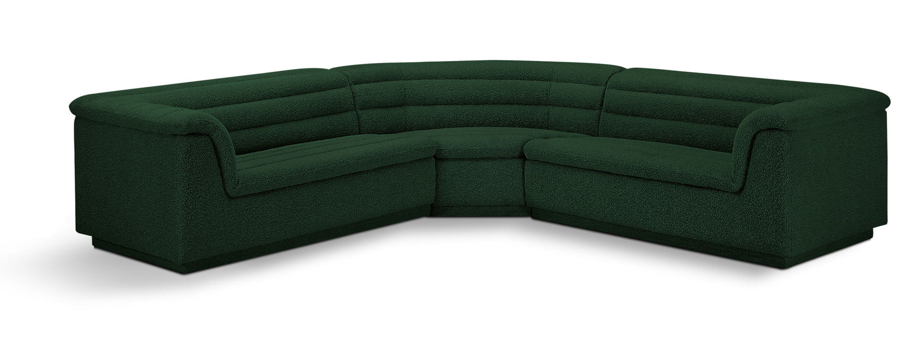 Cascade 148" Boucle Fabric Upholstered Sectional