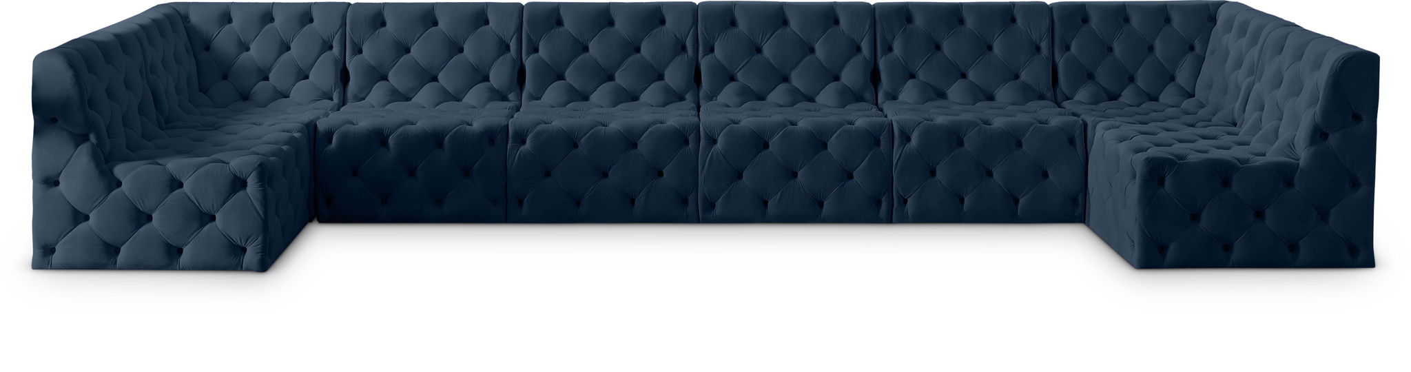 Tuft 186" Velvet Upholstered 8pc. Modular Sectional