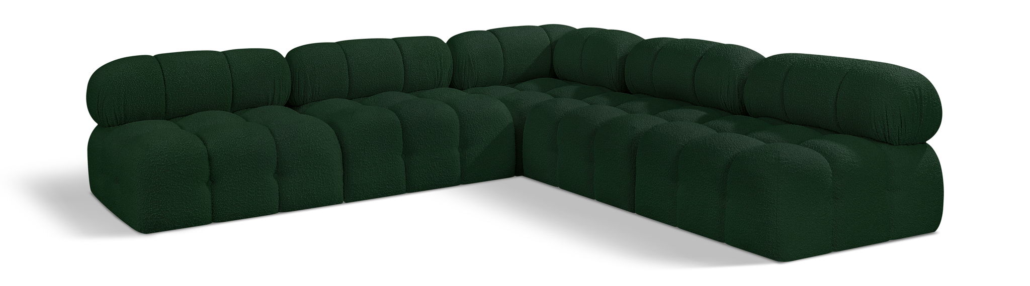 Ames 102" Boucle Fabric Upholstered 5pc. Modular Sectional