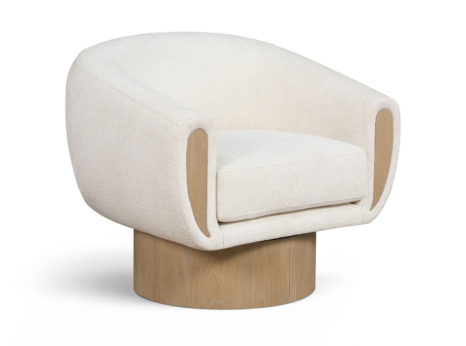 Avella Interwoven Fabric Upholstered Swivel Chair