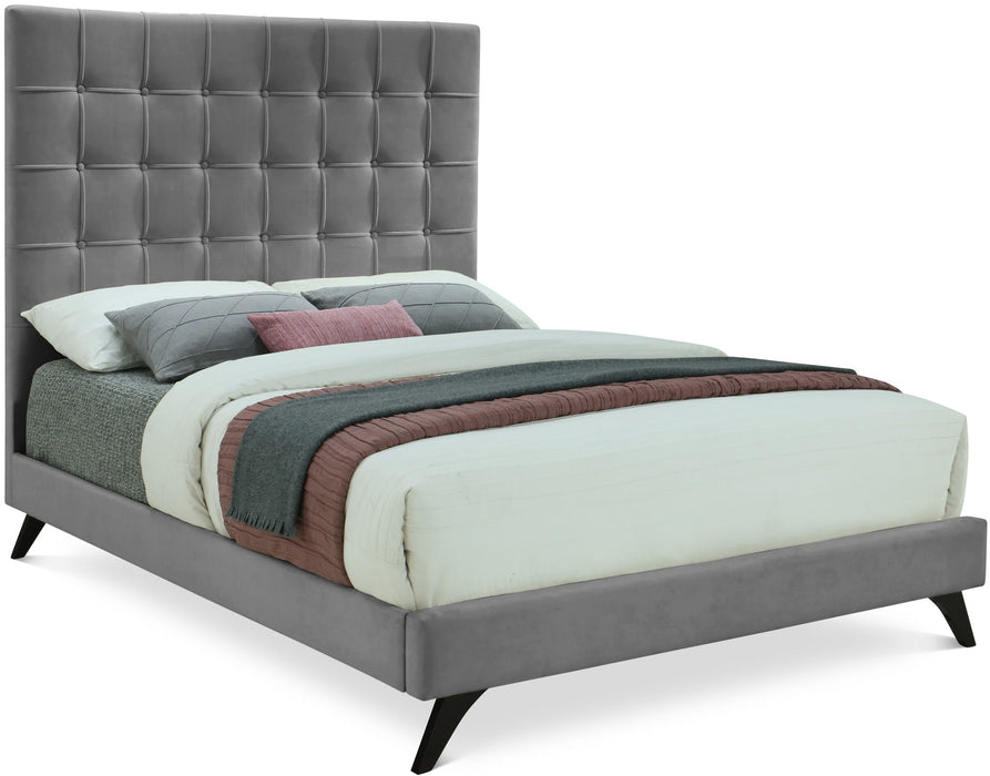 Cama tapizada de terciopelo Elly