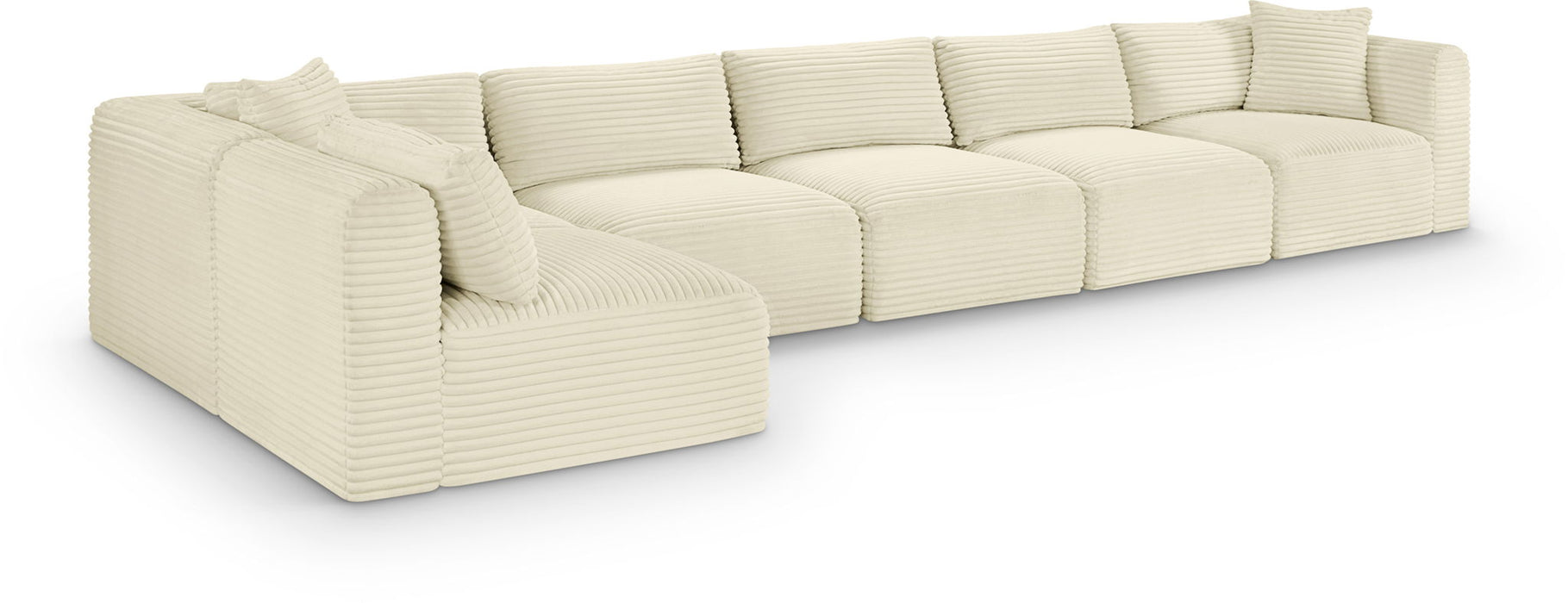 Shaggy 171" Corduroy Performance Fabric Upholstered Modular Sectional