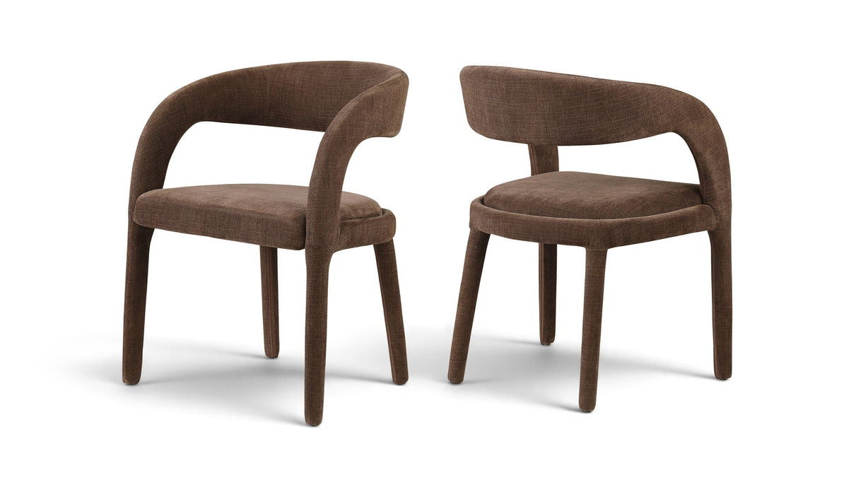 Sylvester Linen Textured Performance Fabric Upholstered Dining Chair