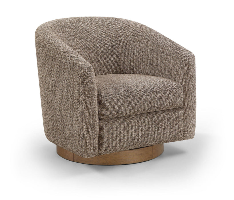 Modra Performance Fabric Upholstered Swivel Chair