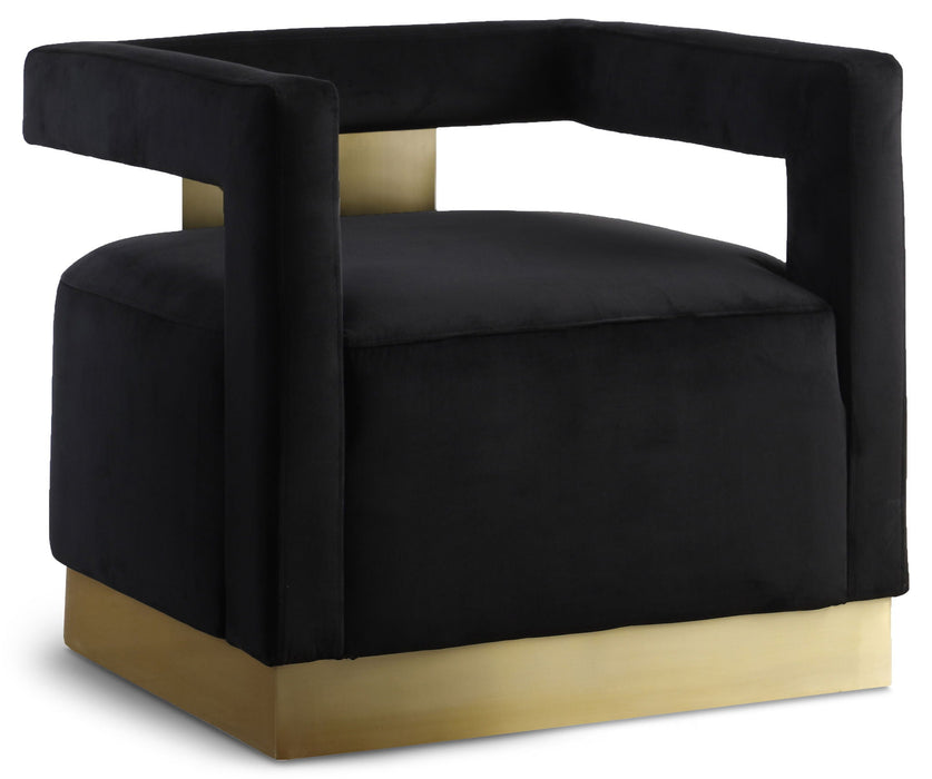 Armani Velvet Upholstered Accent Chair