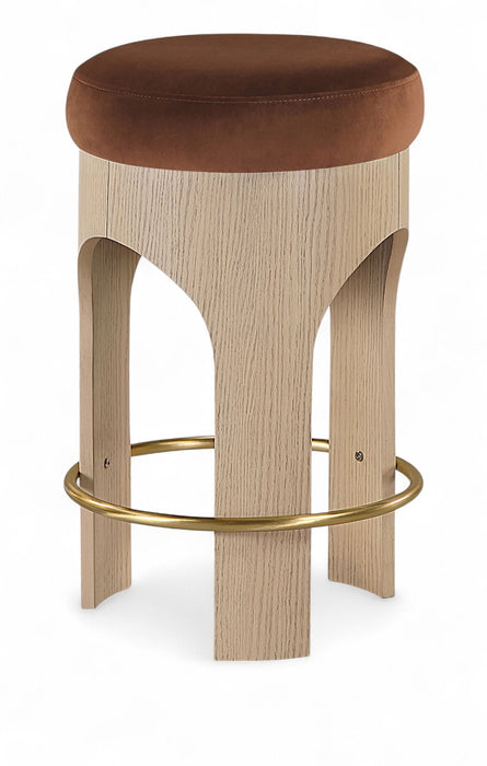 Bocceli Velvet Upholstered Counter Stool