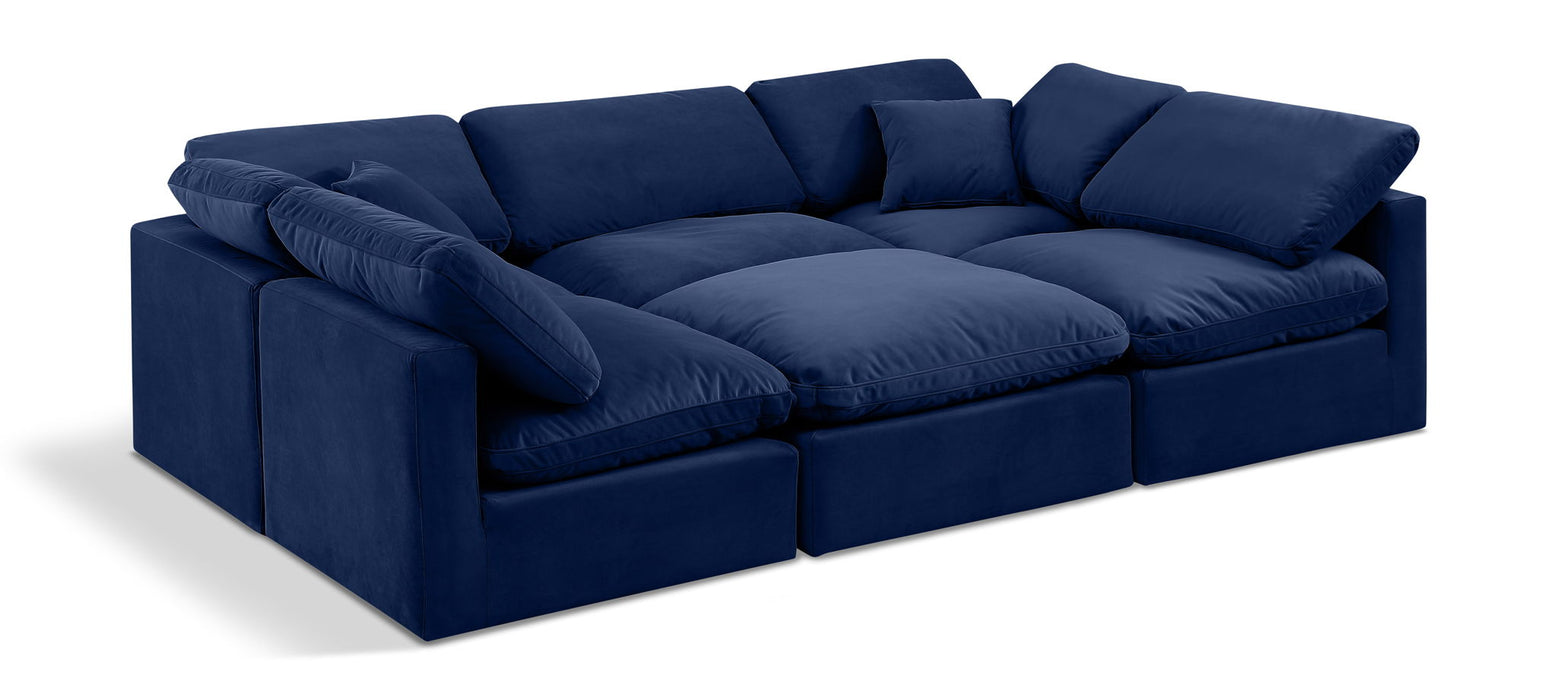 Indulge 105" Velvet Upholstered 6pc. Modular Sectional