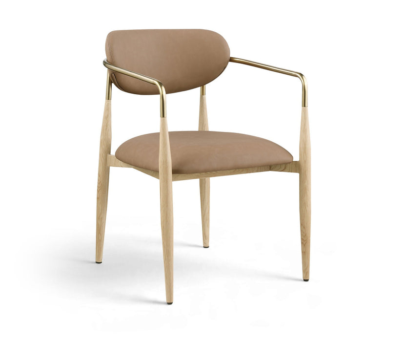 Ronda Vegan Leather Upholstered Dining Arm Chair