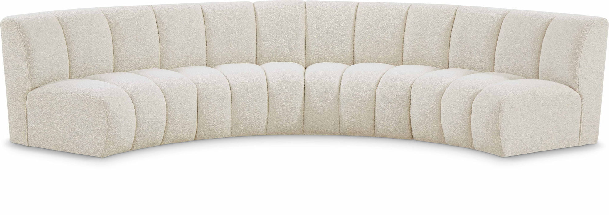 Infinity 148" Boucle Fabric Upholstered 4pc. Modular Sectional