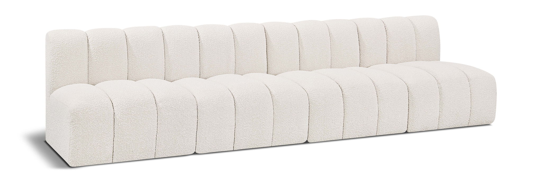 Arc 119" Boucle Fabric Upholstered 4pc. Modular Sectional