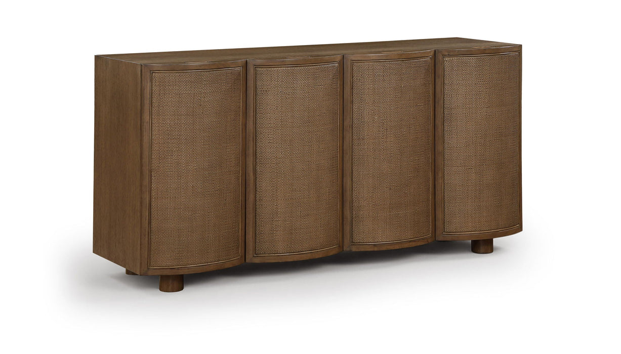 Norin Cane, Solid Wood And Oak Veneer Sideboard/Buffet