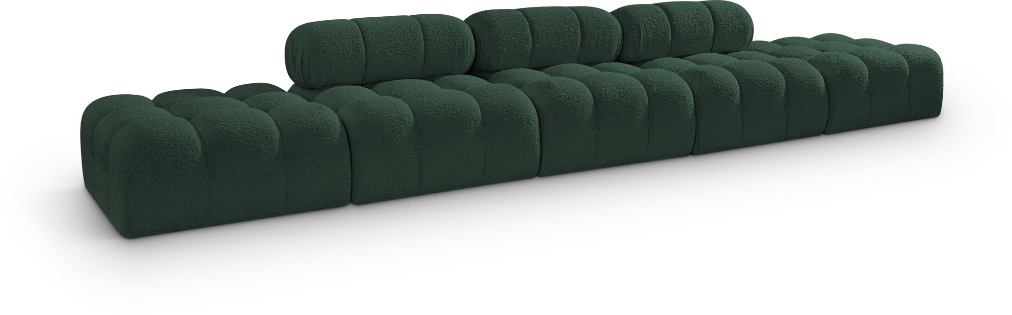 Sofá modular tapizado de bouclé Ames de 170" de 5 piezas