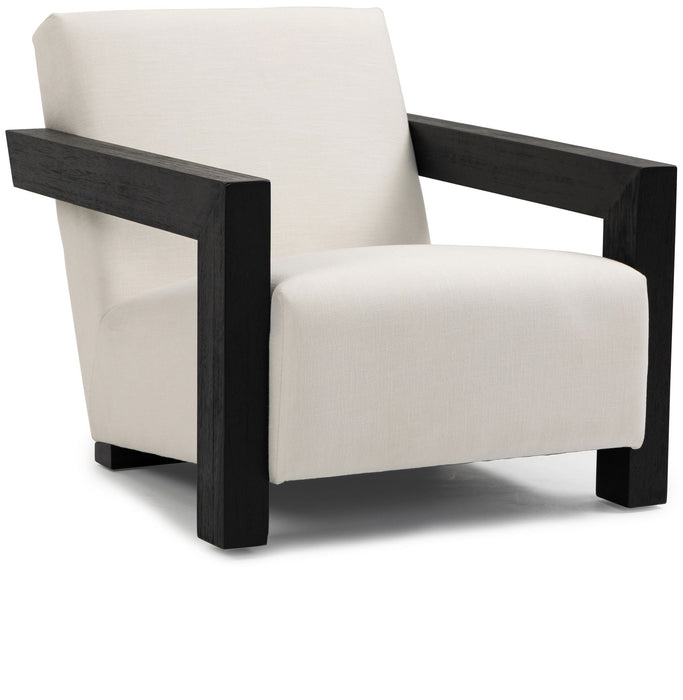 Ward Linen Textured Fabric Upholstered Accent Chair