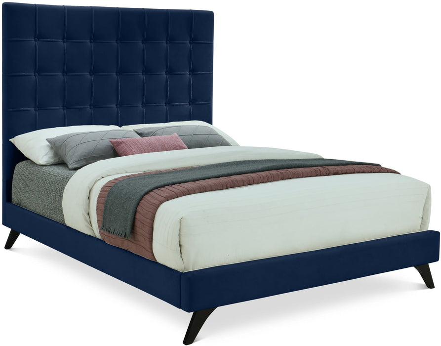 Cama tapizada de terciopelo Elly