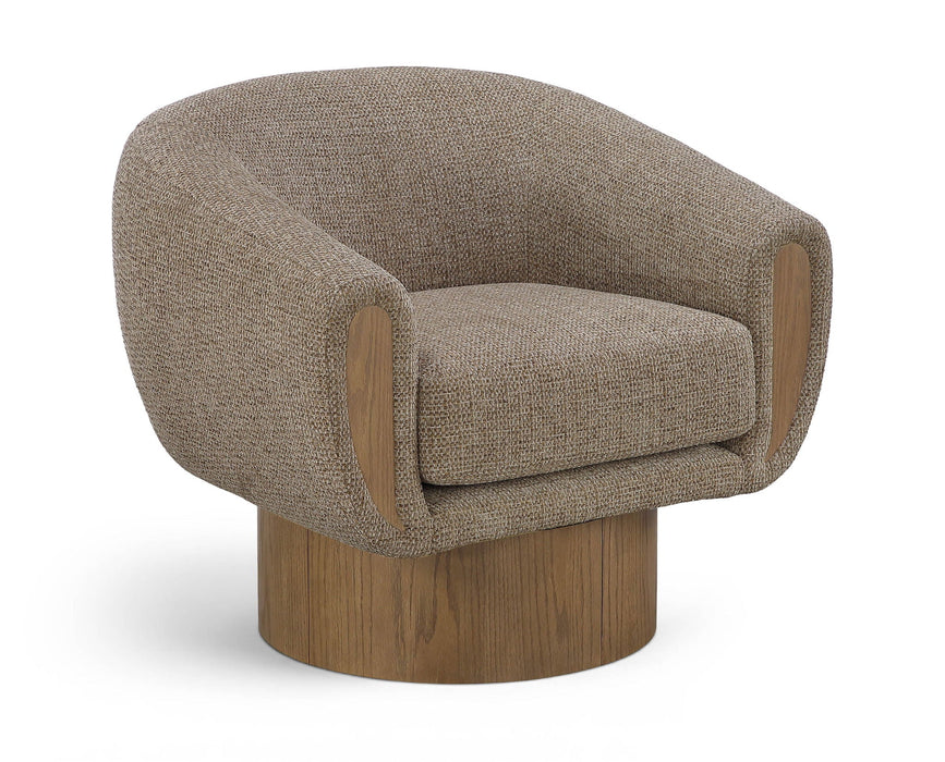 Avella Interwoven Fabric Upholstered Swivel Chair