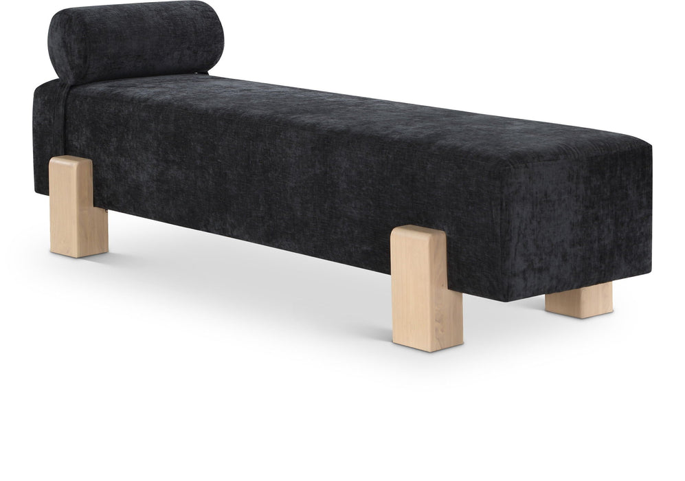 Edison Chenille Fabric Upholstered Bench